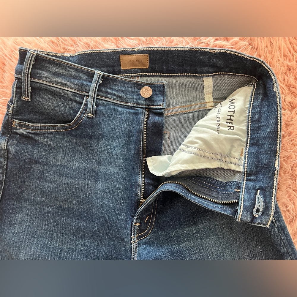 MOTHER denim~The Hustler Roller Heel ~in wash “High Fidelity”